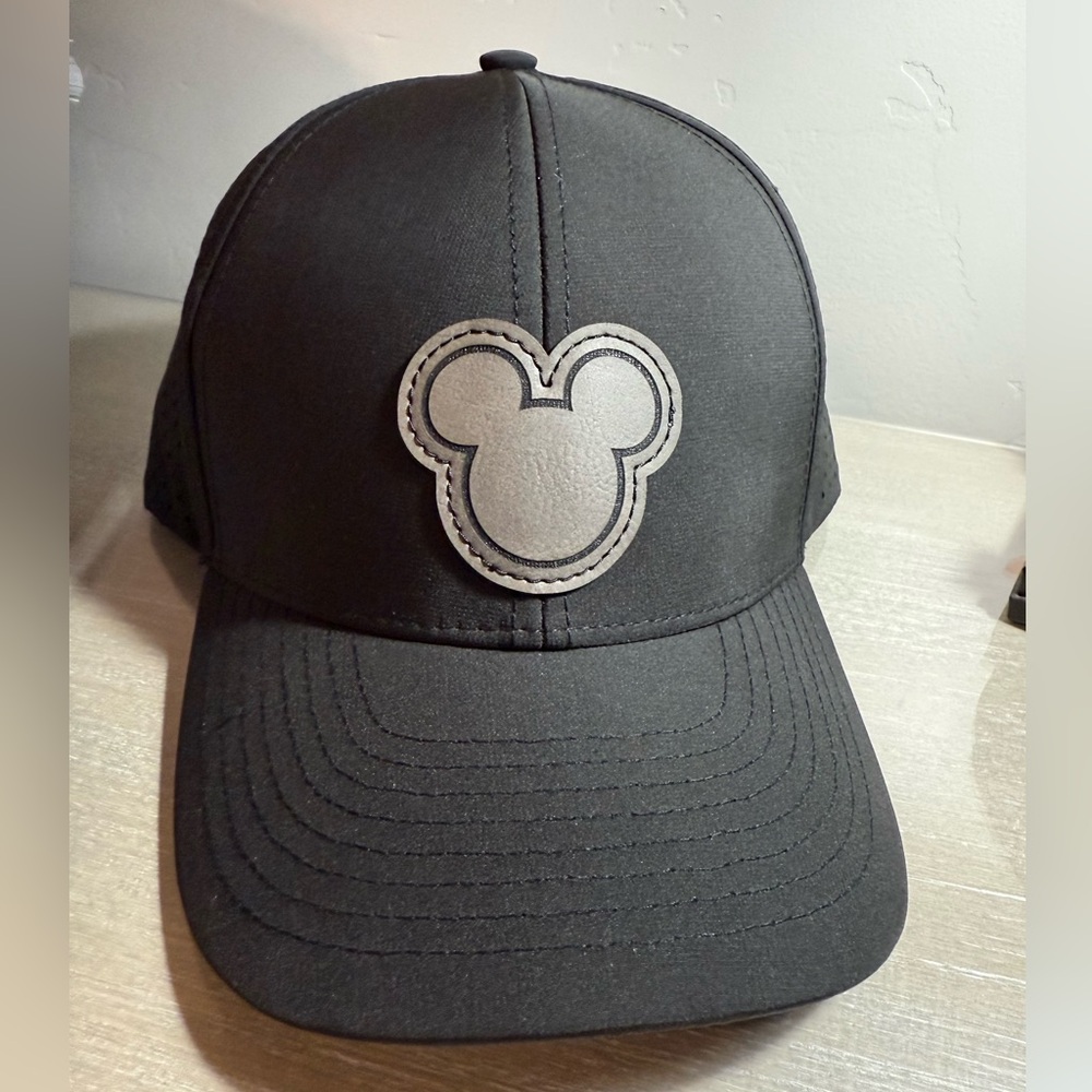 NEW Leather Patch Mickey Hat